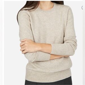 Everlane Cashmere Crewneck Sweater Tan Beige Size Small
